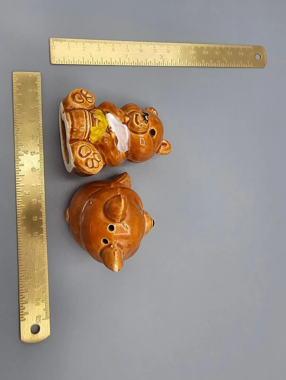 Vintage Ceramic Bear Salt and Pepper Shakers